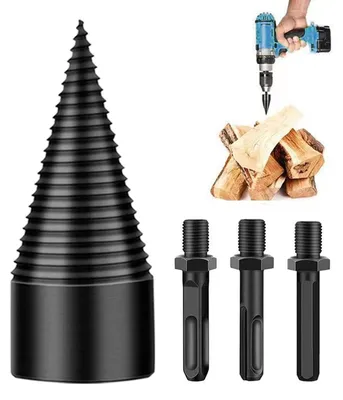 Immagine prodotto di Spaccafuoco in legno con 3 impugnature - Spaccafuoco da 42 mm per legna da ardere - Efficiente e preciso