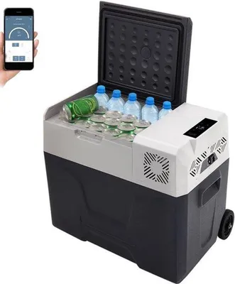 Productafbeelding van Campingkoelkast - 50 liter compressor - draagbare elektrische koelbox voor onderweg