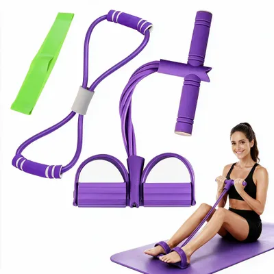 Produktbild von Fitness-Trainingsseil mit 8 Griffen und 6 Ringen für Bauchmuskeltraining