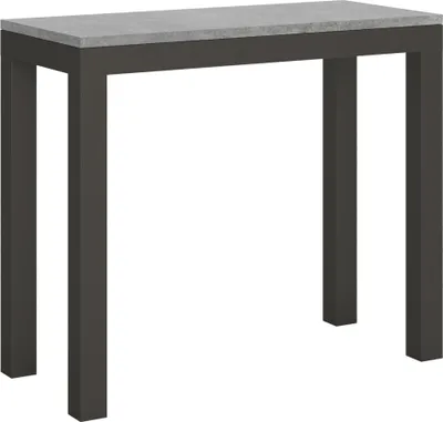 Produktbild von Ausziehbare Konsole 90x40/300 cm Everyday Evolution Cement Anthrazitrahmen