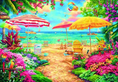Image de Bluebird Puzzle Jigsaw Une journée parfaite à la plage - 1000 Teile