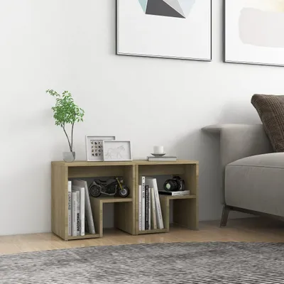 Image de vidaXL Tables de nuit 2 pcs. chêne Sonoma 40x30x40 cm bois composite