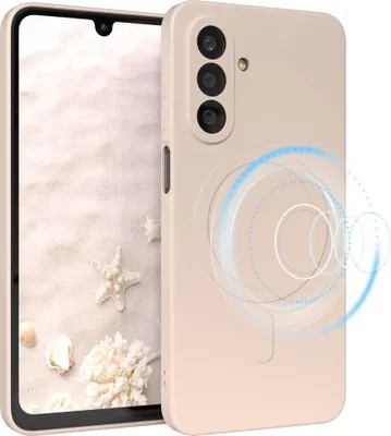 Produktbild von EAZY CASE - Silikonhülle magnetisch für Samsung Galaxy A26, Hülle Silikon, weich stoßfeste Magnet Handyhülle, Schutzhülle mit Kameraschutz, TPU Bumper in Natur