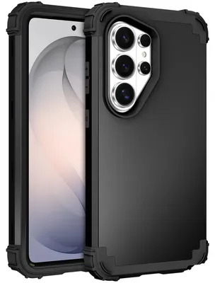 Immagine prodotto di Custodia per Samsung Galaxy S26 Ultra ibrida 3 in 1 in PC e TPU, resistente agli urti, nera