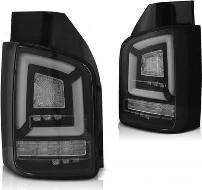 Produktbild von Voll LED Lightbar Rückleuchten passend für VW T5 Bj. 03-09 Schwarz dynamischer Blinker