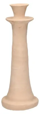 Obrázok produktu pre Kerzový držiak Pomax Gisèle, vyrobený z keramiky, farba: slonová kosť, priemer 7 cm, výška 28 cm