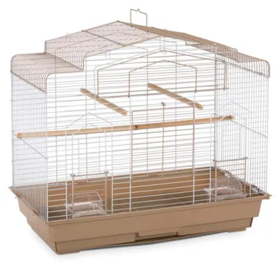 Immagine prodotto di PREVUE Prodotti per animali domestici: Gabbia per uccelli, stile rustico, marrone/bianco