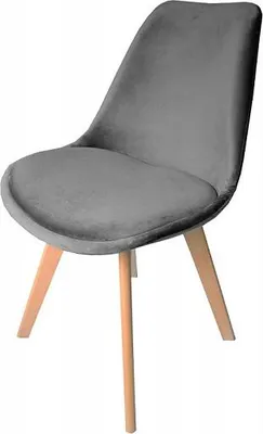Produktbild von Ekspand | Samtstuhl WF1058 - Grau - Modernes Design - Ergonomisch und Gemütlich
