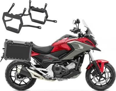 Produktbild von Set Alukoffer + Kofferträger passend für Honda NC 750 X 21-25 Aluminiu