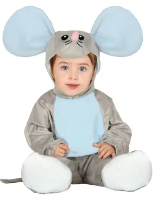 Produktbild von FIESTAS GUIRCA | Baby Kostüm Maus Baby Uni - Grau - 12-18 Monate