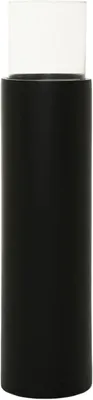 Produktbild von VIVANNO Windlicht Fiberglas CANDIRO Rund, Schwarz matt - 23x100 cm