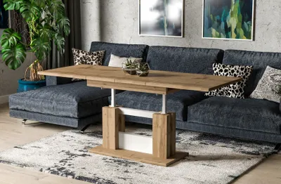 Produktbild von Endo-Möbel Couchtisch Fabel 110-170 ausziehbar höhenverstellbar mit Synchronauszug (Wotan Eiche)