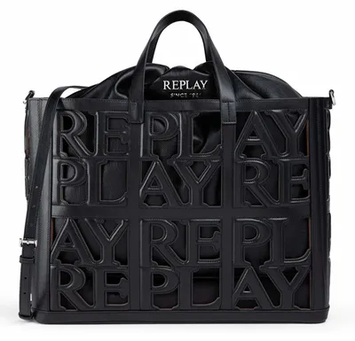 Image de REPLAY sac à main sac à épaule bandoulière Handbag Black + Cambridge Brown noir