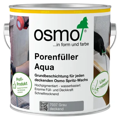 Produktbild von OSMO Porenfüller Aqua für Holzwerkstoffe 7036 Weiß deckend 2,5 l