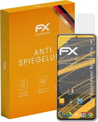 Produktbild von atFoliX FX-Antireflex 3x Schutzfolie kompatibel mit Xiaomi Redmi Note 13 Pro Displayfolie