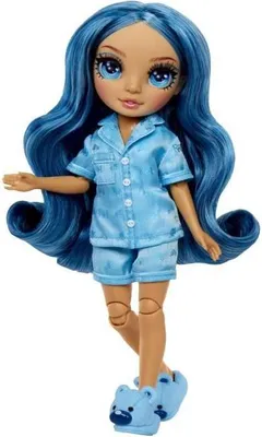 Image de Poupée Mannequin Articulée Skyler Rainbow High Junior High Pyjama Party, 22 cm, Nombreux Accessoires, A partir de 4 ans