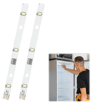 LED-Kühlschranklichtleiste 12V 2W, 2er-Set, 16x1cm, kaltweiß