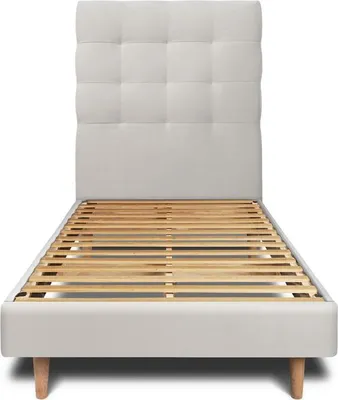 Obrázek produktu pro Postel s čalouněným čelem - sametová látka - 90 x 200 cm