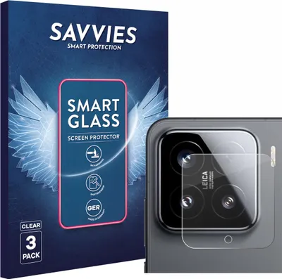 Produktbild von 3x Savvies Schutzglas Folie für Xiaomi 15 (NUR Kameraschutz) 9H Panzer Schutzfolie Glas Displayschutz klar transparent