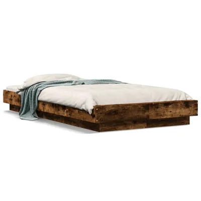 Immagine prodotto di Struttura letto in rovere fumé 75x190 cm materiale a base di legno