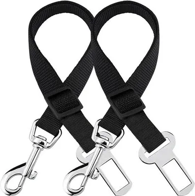 Image de Harnais de sécurité pour animaux de compagnie pour voiture Ibenzoa® – Attache en nylon réglable de 48 à 79 cm, pour chiens et chats de toutes tailles, à fixer sur le harnais