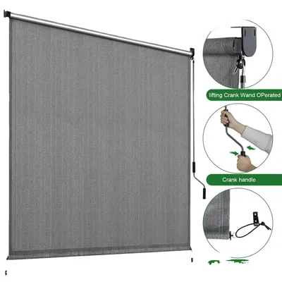 Obrázok produktu pre Vertikálna roleta, vonkajšia žalúzia, ochrana pred pohľadom, sivá, šírka 120 cm, výška 180 cm