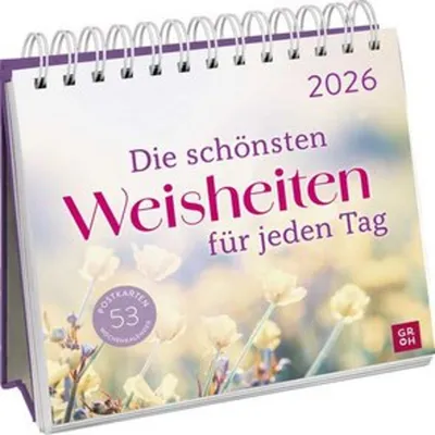 Produktbild von Postkartenkalender 2026: Die schönsten Weisheiten für jeden Tag