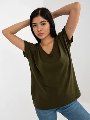 Zdjęcie produktu dla Basic Feel Good Koszulka damska z krótkim rękawem Saphesi khaki M