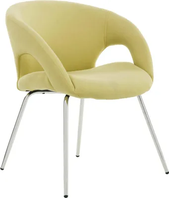 Produktbild von Bürostuhl Bathurst, Wartestuhl mit Armlehnen für Büro, Ergonomischer Wartestuhl, 58x59h72 cm, Gelb