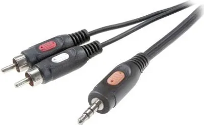 Image de SpeaKa Professional SP-7869792 Câble de connexion audio RCA / Jack [2x RCA mâle - 1x Jack mâle 3.5 mm] 10.00