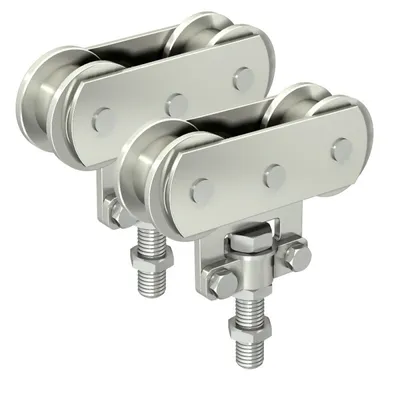 Produktbild von Rollapparat (2 Stk.) bis 80 kg, Stahlrollen, für SLID'UP 1700-80 Schiebetorbeschlag