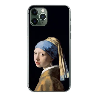 Produktbild von MuchoWow® Handyhülle Schutzhülle Hülle für iPhone 11 Pro Mädchen mit Perlenohrring - Vermeer - Kunst Silikon Softcase Handy Hülle - Handy