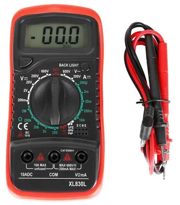 Productafbeelding van Digitale multimeter met LCD-scherm en achtergrondverlichting, AC/DC spanningstester