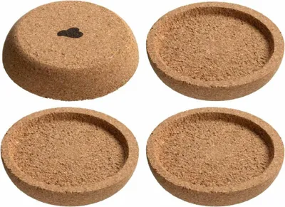 Immagine prodotto di Leonardo Korkuntersetzer GOCCE, 4er Set, Untersetzer, Getränkeuntersetzer, Kork, Ø 6 cm, 057173