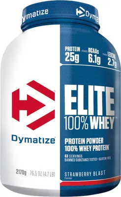Image de Whey protéine - Dymatize - Elite Whey (2170g) - Saveur Fraise
