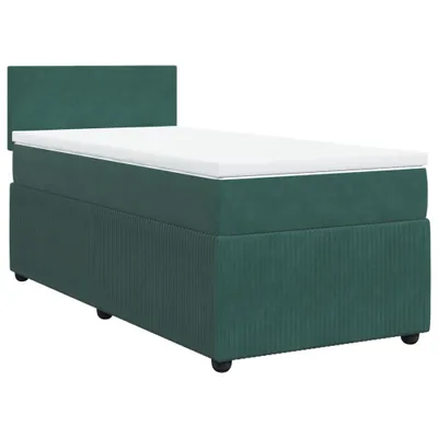 Produktbild von Boxspringbett mit Matratze Dunkelgrün 90x200 cm Samt