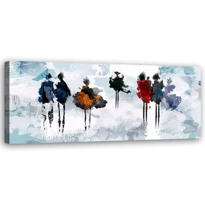 Produktbild von Leinwandbild Abstrakte Frauen 150x50 Feeby Bunt bild für die wand bereit zum aufhängen