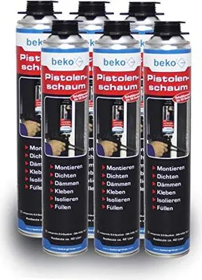 Produktbild von 6 x beko Pistolenschaum Set  Polyurethanschaum 750 ml 280 751