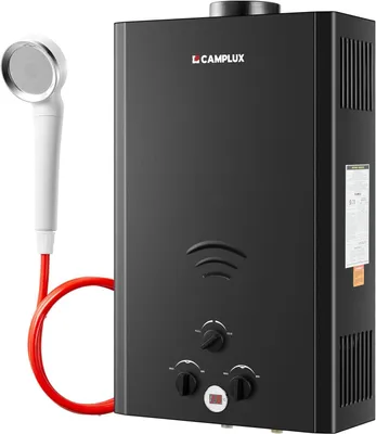 Productafbeelding van Krachtige gasdoorstroomboiler voor buiten en campings, 20 liter per minuut met nauwkeurige temperatuurregeling