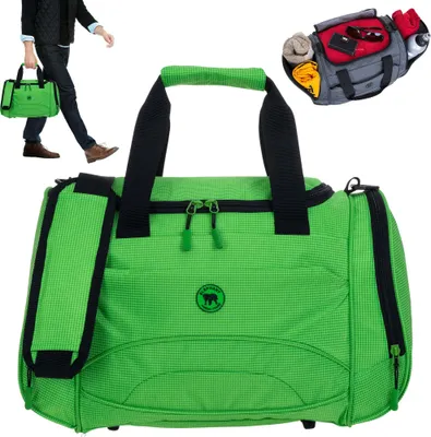 Produktbild von Sporttasche klein Elephant Color Small 42 cm 18 L Nassfach kleine Reisetasche Sport Fitnesstasche Gym Bag Tasche Damen Herren Kinder 1292 Lite Green ( Hellgrün ) + Trinkflasche