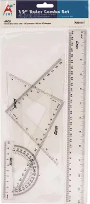 Produktbild von Zestaw kreślarski z linijką 30 cm szkolny