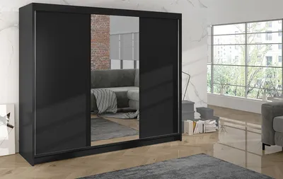Produktbild von Šatní skříň DANIELLA 1 - šířka 200 cm, černá