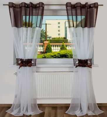 Produktbild von Hotová záclona Holandia 145x250 hnedá (cena za jeden kus)