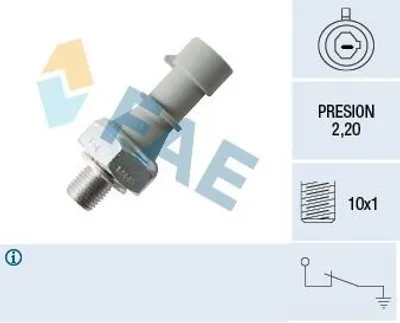 Produktbild von FAE 12445 Öldruckschalter Öldrucksensor für OPEL Astra H Caravan (A04) Astra G CC (T98) für FIAT 500 (312) 500 C (312) für ALFA ROMEO GIULIETTA (940)