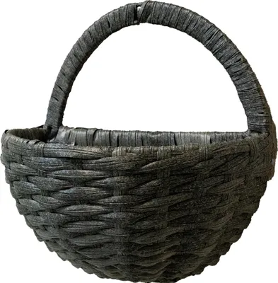 Produktbild von Polyrattan Wandkorb rund braun 34 x 19cm Wand-Blumentopf hängend Pflanz-Korb