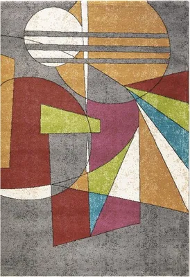 Produktbild von Rechteckiger Teppich, mehrfarbig, geometrischer Stil, Kurzflor, MUL436