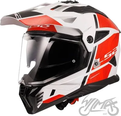 Image de Casque moto XL LS2 MX702 Pioneer II Hill blanc rouge