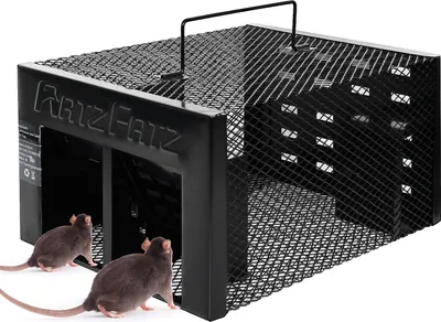 Produktbild von RatzFatz Lebendfalle Mausefalle, mit Doppeltür aus Stahl und Eisen für Wühlmäuse