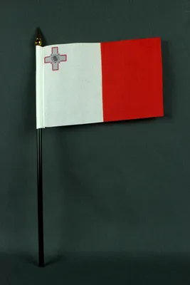 Produktbild von Flagge am Stab Malta 10x15 cm Handflagge Stockflagge Fähnchen