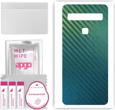 Produktbild von apgo Rückseite Schutzfolie, Skin, kompatibel mit TCL L10 Lite, Hinten Displayschutzfolie aus Vinylfolie, kratzfest, einfache Montage - Kohlenstoff-Chamäleon CAKA1